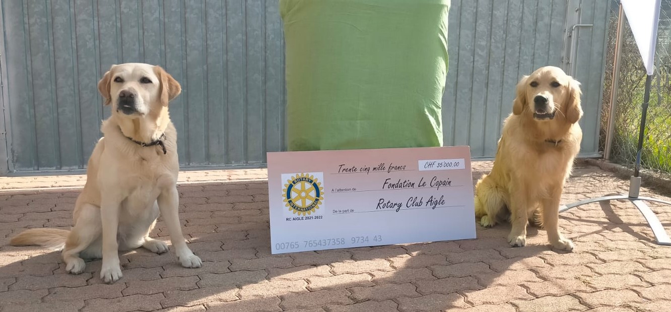 Le Rotary Club d'Aigle fait un don de 35'000 francs à la Fondation Le Copain