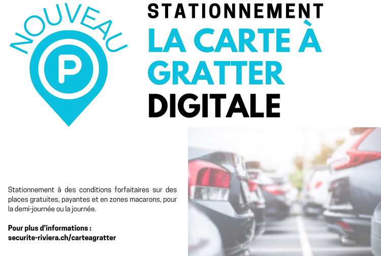 La carte à gratter pour le stationnement forfaitaire devient digitale sur la Riviera